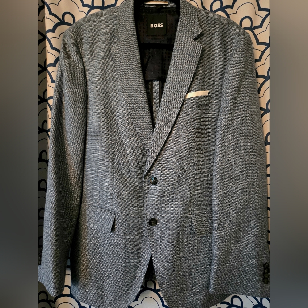 Hugo Boss H-HUTSON 222 Navy Slim Fit Blazer, 40S, New!